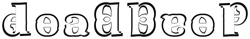 Ambigram for deadbeef in Frankruehlclm-bold